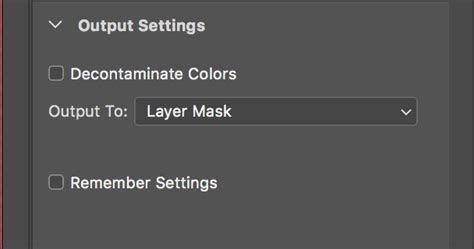 Output Settings in Photoshop