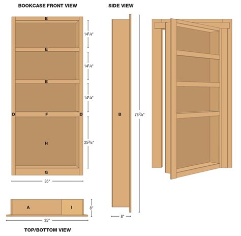 Outswing Hidden Bookcase Door Plans
