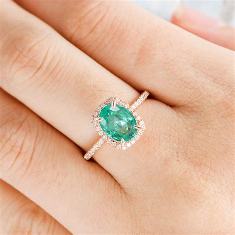 oval emerald cut engagement rings
