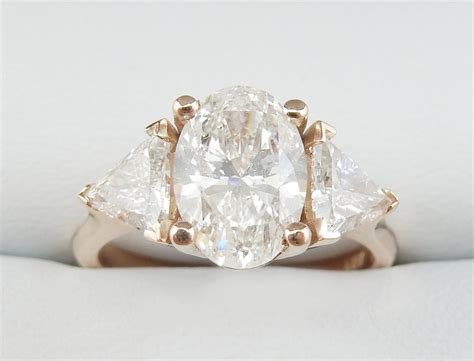 oval engagement rings with trillions