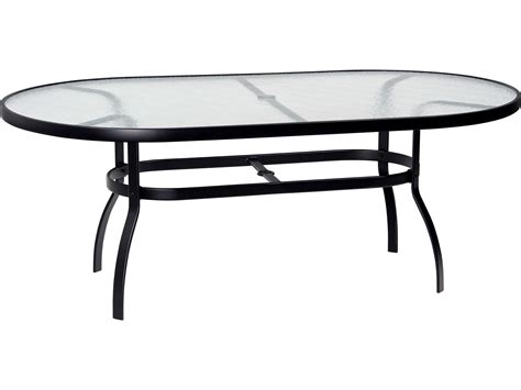 Oval Glass Patio Table