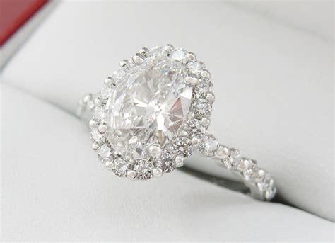 oval halo engagement rings vintage