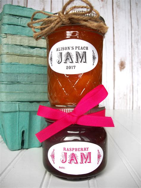 Oval Jam Jar Labels