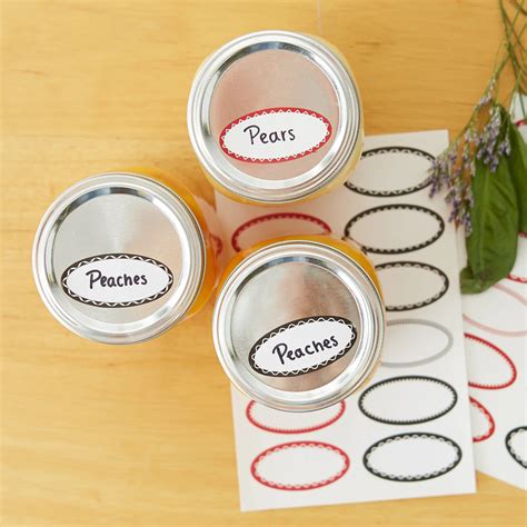 Oval Jar Labels
