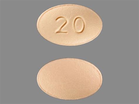 oval orange pill 20