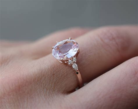 oval pink sapphire engagement rings