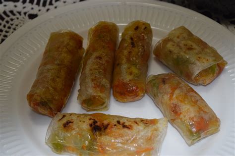oven baked rice paper rolls