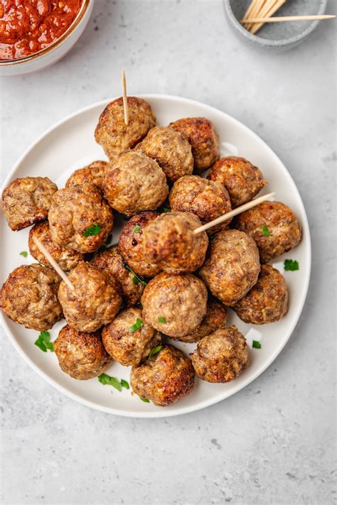 Oven Roasted Mini Meatballs