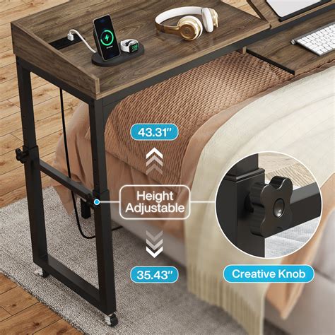Overbed Table With Charging Station