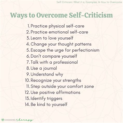 Overcoming Self-Criticism