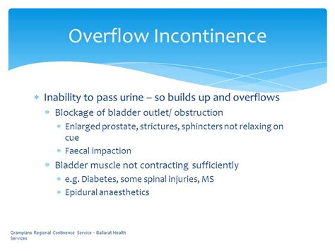 Overflow Incontinence Ms