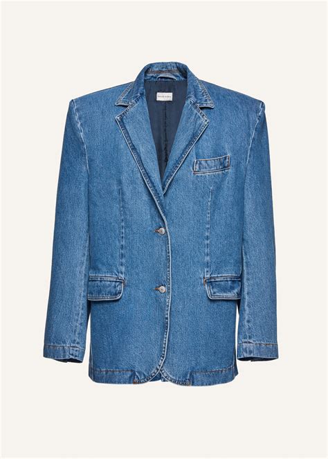 oversized denim blazer