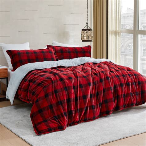 Oversized King Comforter Plaid