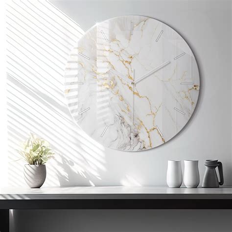 Oversized White Modern Wall Clock
