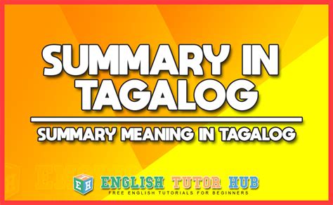 overview meaning in tagalog