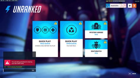 overwatch penalty for leaving unranked