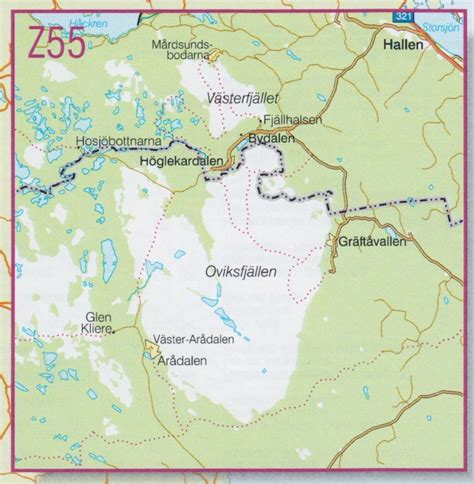 Fjällkartan Z55 Oviksfjällen 150.000 Geobuchhandlung Kiel