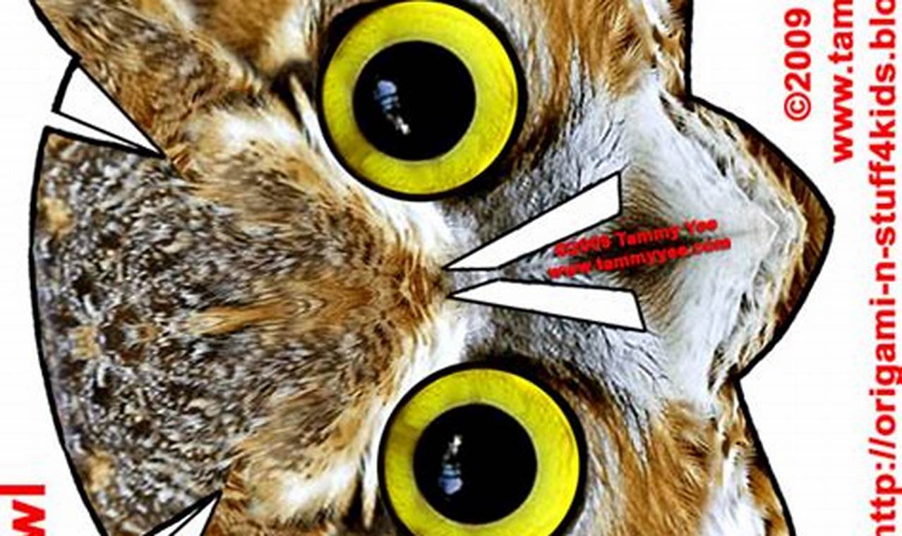 owl face using origami