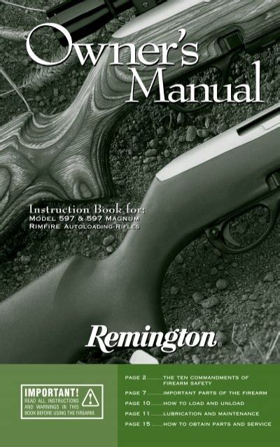 Owner S Manuals Remington 