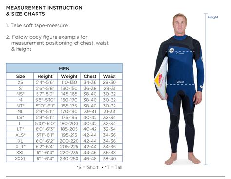 Oxbow Wetsuits Size Chart WETSUIT MEGASTORE