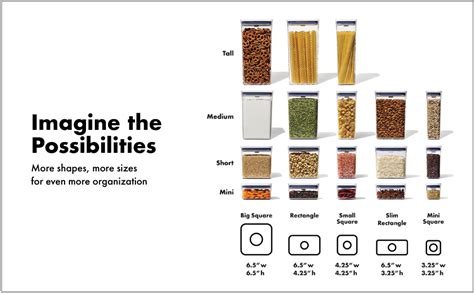 oxo pop container sizes