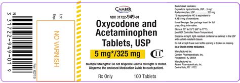 oxycodone acetaminophen 5-325 side effects
