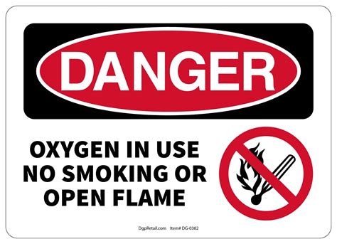 Portrait ANSI NOTICE Oxygen In Use No Smoking No Open Flames Sign ANEP
