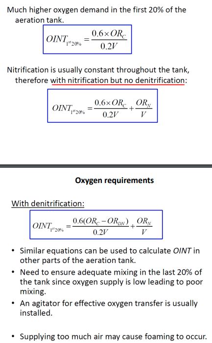 Oxygen Calculation In Aeration Tank