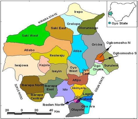 oyo state nigeria map