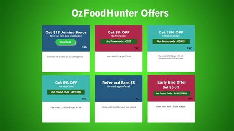 Oz Food Hunter Promo Code