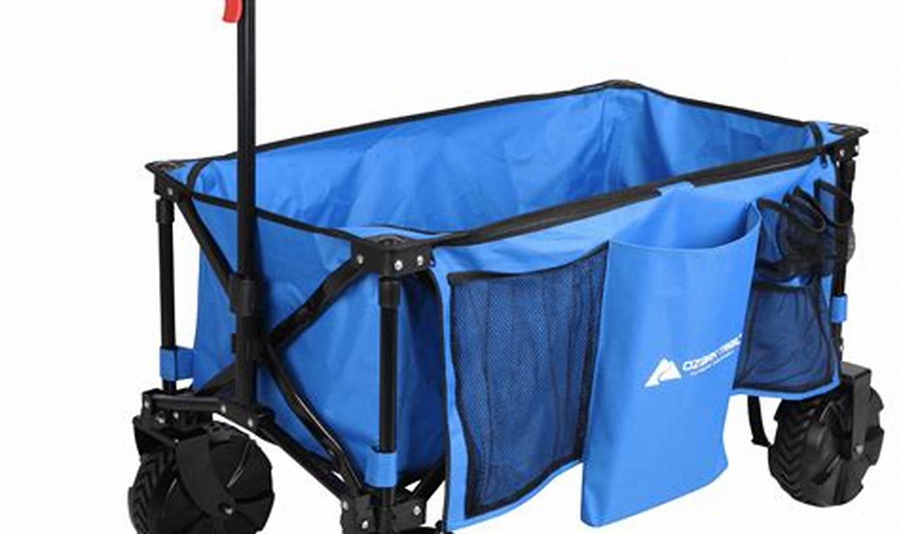Ozark Trail Camping All-Terrain Folding Wagon with Oversized Wheels Blue: A Comprehensive Review