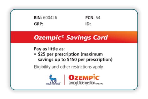 ozempic copay card no insurance