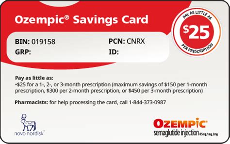 ozempic discount card medicare