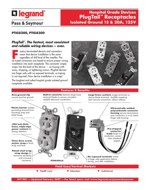P&S Plug Tail Receptacles