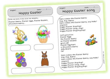 pâques en anglais cycle 3
