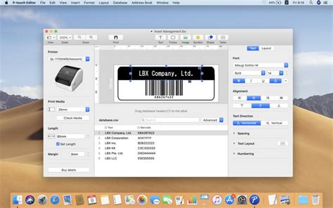 Ptouch Editor 6 Label Design software Brother Singapore