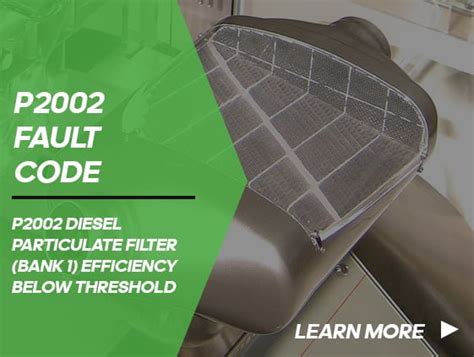 P2002 Code Diesel Particulate Filter Efficiency Below Threshold (Bank 1) In The Garage with