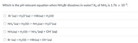 pH of NH4Br