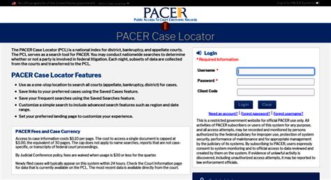 pacer national case locator