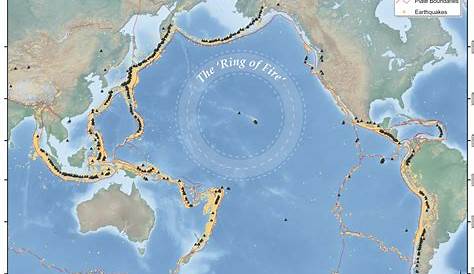 Pacific Ring Of Fire Active Volcanoes Five On My Asia '