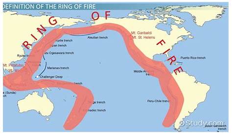 Pacific Ring Of Fire Definition Gigantic Zone Frequent Earthquakes And