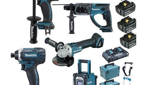 Pack Makita Pro PACK MAKITA POWER PRO 6 OUTILS 18V PERCEUSE DDF458