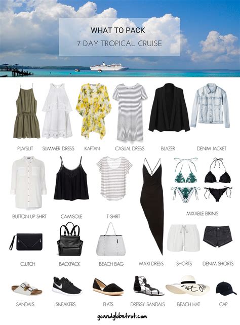 pack for tropical vacation