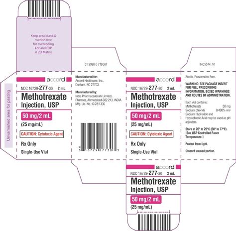 Package Insert Methotrexate