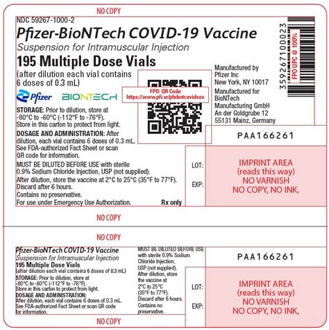 Package Insert Pfizer Vaccine