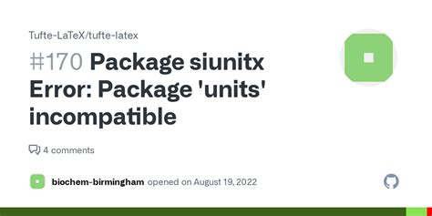 package siunitx error