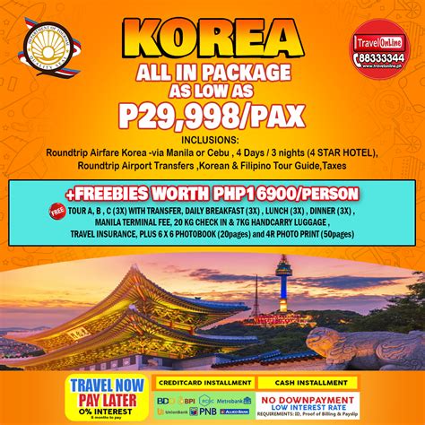 package tour from philippines to south korea