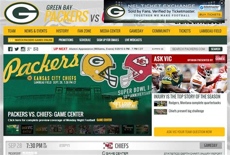 packers game live stream