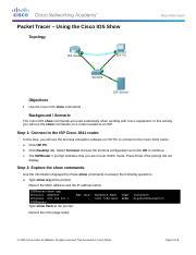 packet tracer use cisco ios show commands