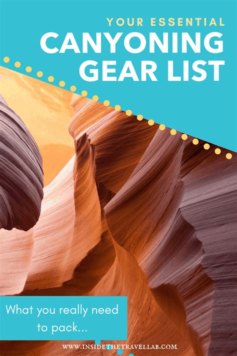 Packing Canyoneering list